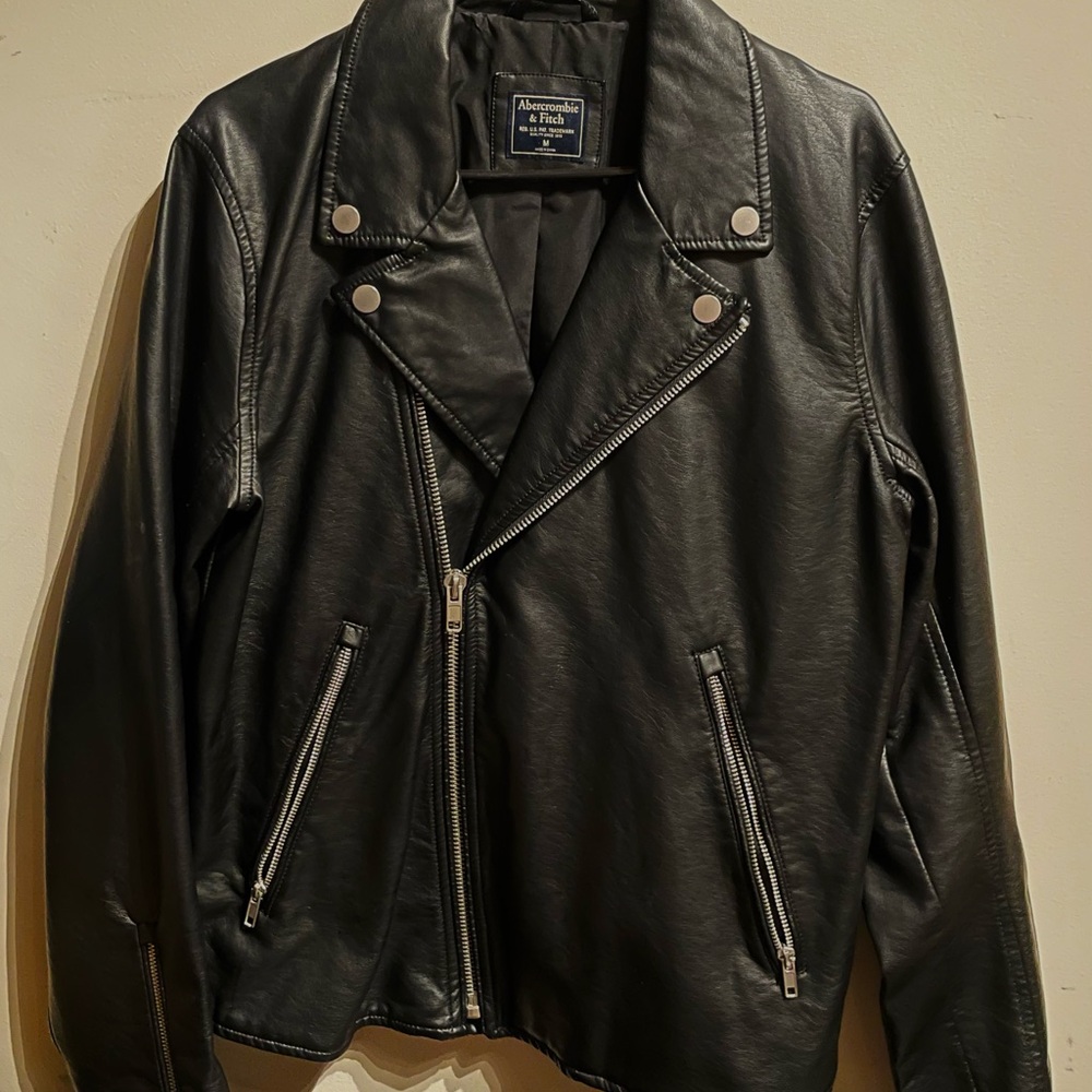 Abercrombie & Fitch Black Leather Jacket